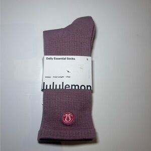 Lululemon Unisex Daily Essential Crew Socks Size Large Discontinued Color